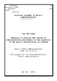 The summary of the phd dissertationnin Public administration: Measures to promote the reform of administrative procedures in the operation of the public universities in Vietnam