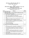 Đáp án đề thi tốt nghiệp cao đẳng nghề khóa 5 (2012-2015) - Nghề: Quản trị nhà hàng - Môn thi: Lý thuyết chuyên môn nghề - Mã đề thi: ĐA QTNH-LT29