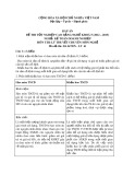 Đáp án đề thi tốt nghiệp cao đẳng nghề khóa 5 (2012-2015) - Nghề: Kế toán doanh nghiệp - Môn thi: Lý thuyết chuyên môn nghề - Mã đề thi: ĐA KTDN-LT41