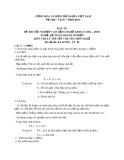 Đáp án đề thi tốt nghiệp cao đẳng nghề khoá 5 (2012-2015) - Nghề: Kế toán doanh nghiệp - Môn thi: Lý thuyết chuyên môn nghề - Mã đề thi: ĐA KTDN-LT50