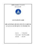 Chuyên đề tốt nghiệp: Hiệu quả sử dụng đất sản xuất nông nghiệp tại xã Nam Xuân, huyện Krông Nô, tỉnh Đắk Nông