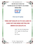 Khóa luận tốt nghiệp Hóa học: Tổng hợp zeolite 4a từ cao lanh và khảo sát khả năng hấp phụ ion amoni của zeolite 4A