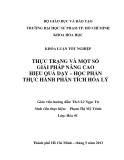 Khóa luận tốt nghiệp Hóa học: Thực trạng và một số giải pháp nâng cao hiệu quả dạy – học phần Thực hành phân tích hóa lý