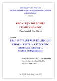 Khóa luận tốt nghiệp: Khảo sát thành phần hóa học cao Ethyl Acetate lá cây núc nác Oxylum Indicum l. họ chùm ớt (Bignoniaceae)