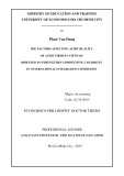 Economics philosophy doctor thesis: The factors affecting audit quality of audit firms in Vietnam oriented to strengthen competitive capability in international integration conditions