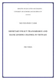PhD thesis: Monetary policy transmission and bank lending channel in Vietnam