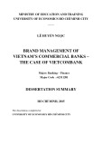 Dessertation summary: Brand management of Vietnam’s commercial banks - The case of Vietcombank