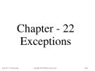 Lecture Practical C++ programming - Chapter 22: Exceptions 