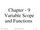 Lecture Practical C++ programming - Chapter 9: Variable scope and functions 