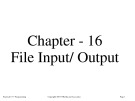Lecture Practical C++ programming - Chapter 16: File Input/Output 