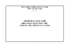 Sơ đồ phân tích nghề - Bảng phân tích công việc: Nghề sửa chữa thiết bị may gia đình