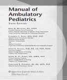 Manual of ambulatory pediatrics (6th edition): Part 1