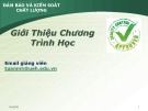 Bài giảng Đảm bảo và kiểm soát chất lượng phần mềm: Giới thiệu môn học - Nguyễn Mạnh Tuấn