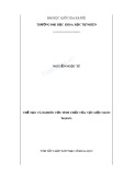 Tóm tắt Luận văn Thạc sĩ Khoa học: Chế tạo và nghiên cứu tính chất của vật liệu nano Zn2SnO4