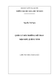 Luận văn Thạc sĩ Khoa học: Quản lý môi trường mỏ than Mạo Khê, Quảng Ninh