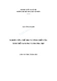 Luận văn Thạc sĩ Khoa học: Nghiên cứu, chế tạo và tính chất của tinh thể nano PbS và PbS pha tạp