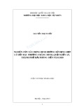 Luận văn Thạc sĩ Khoa học: Nghiên cứu xây dựng định hướng sử dụng hợp lý đất đai phường Tràng Minh, quận Kiến An, thành phố Hải Phòng đến năm 2020