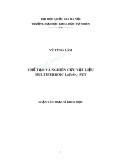 Luận văn Thạc sĩ Khoa học: Chế tạo và nghiên cứu vật liệu Multiferroic (LaFeO3-PZT)