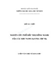 Luận văn Thạc sĩ Khoa học: Nghiên cứu phổ hấp thụ hồng ngoại của các hạt nano ZnS pha tạp Mn