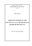 Luận văn Thạc sĩ Khoa học: Nghiên cứu tình hình ung thư thân tử cung và các yếu tố liên quan tại một số tỉnh Việt Nam