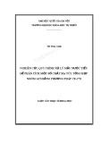 Luận văn Thạc sĩ Khoa học: Nghiên cứu quy trình xử lý mẫu nước tiểu để phân tích một số chất ma túy tổng hợp nhóm ATS bằng phương pháp CE-C4D