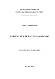 Luận văn Thạc sĩ Khoa học: Nghiên cứu chế tạo dây nano CoPtP