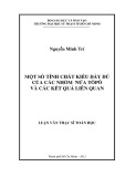 Luận văn Thạc sĩ Toán học: Một số tính chất kiểu đầy đủ của các nhóm nửa Tôpô và các kết quả liên quan