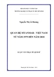 Luận văn Thạc sĩ Lịch sử: Quan hệ Myanmar - Việt Nam từ năm 1975 đến năm 2010