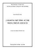 Luận văn Thạc sĩ Ngữ văn: Cảm hứng trữ tình sử thi trong thơ Lê Anh Xuân