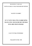 Luận văn Thạc sĩ Sinh học: Xử lý nước thải công nghiệp kênh Tham Lương thành phố Hồ Chí Minh bằng biện pháp sinh học