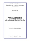 Luận văn Thạc sĩ Sinh học: Nghiên cứu sử dụng vi sinh vật tạo nguyên liệu thực phẩm giàu Glucosamine và protein từ cua đồng