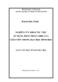 Luận văn Thạc sĩ Giáo dục học: Nghiên cứu Didactic việc sử dụng phần mềm Cabri của giáo viên trong dạy học Hình học