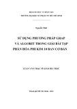 Luận văn Thạc sĩ Giáo dục học: Sử dụng phương pháp Grap và Algorit trong giải bài tập phần Hóa phi kim 10 ban Cơ bản