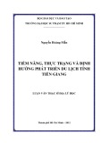 Luận văn Thạc sĩ Địa lý học: Tiềm năng, thực trạng và định hướng phát triển du lịch tỉnh Tiền Giang