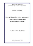 Luận văn Thạc sĩ Văn học: Ảnh hưởng của nhân sinh quan Lão Trang trong thơ Nguyễn Bỉnh Khiêm