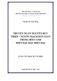 Luận văn Thạc sĩ Văn học: Truyện ngắn Nguyễn Huy Thiệp – Nguồn mạch dân gian trong bối cảnh hiện đại, hậu hiện đại