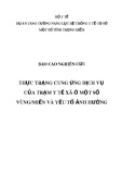 Báo cáo nghiên cứu: Thực trạng cung ứng dịch vụ của trạm y tế xã ở một số vùng miền và yếu tố ảnh hưởng