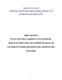 Brief Report: Study on the current situation of services delivery of commune health centres in some regions and associated factors