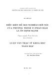 Tóm tắt Luận văn Thạc sĩ Khoa học: Điều kiện để mọi nghiệm giới nội của phương trình vi phân hàm là ổn định mạnh