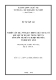 Tóm tắt Luận văn Thạc sĩ Khoa học: Nghiên cứu khả năng lan truyền dầu do sự cố khu vực dự án kho trung chuyển xăng dầu Tiên Lãng, huyện Tiên Yên, tỉnh Quảng Ninh