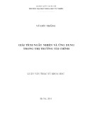 Luận văn Thạc sĩ Khoa học: Giải tích ngẫu nhiên và ứng dụng trong thị trường tài chính