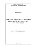 Luận văn Thạc sĩ Khoa học: Nghiên cứu ảnh hưởng của polianilin đến tính chất quang điện hóa của titan dioxit