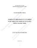 Luận văn Thạc sĩ Khoa học: Nghiên cứu biện pháp xử lý ô nhiễm nước thải làng nghề sản xuất giấy Đống Cao, Bắc Ninh