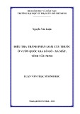 Lận văn Thạc sĩ Sinh học: Điều tra thành phần loài cây thuốc ở vườn quốc gia Lò Gò - Xa Mát, tỉnh Tây Ninh