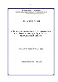 Luận văn Thạc sĩ Toán học: Các vành Frobenius, tựa Frobenius và tính xạ ảnh, nội xạ của các Module trên chúng