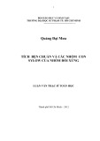 Luận văn Thạc sĩ Toán học: Tích bện chuẩn và các nhóm con Sylow của nhóm đối xứng