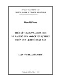 Luận văn Thạc sĩ Lịch sử: Thời kì Tokugawa (1603 - 1868) và vai trò của nó đối với sự phát triển của lịch sử Nhật Bản