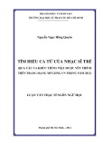 Luận văn Thạc sĩ Ngôn ngữ học: Tìm hiểu ca từ của nhạc sĩ trẻ (qua các ca khúc tiếng Việt được yêu thích trên trang mạng mp3.zing.vn trong năm 2012)