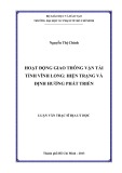 Luận văn Thạc sĩ Địa lý học: Hoạt động giao thông vận tải tỉnh Vĩnh Long - Hiện trạng và định hướng phát triển