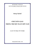 Luận văn Thạc sĩ Văn học: Chất dân gian trong truyện ngắn Sơn Nam